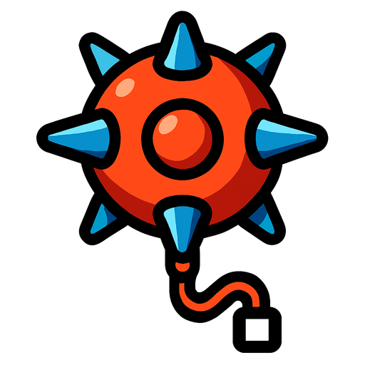 mayın.
In-Game asset.  2d.  High contrast.  No shadows