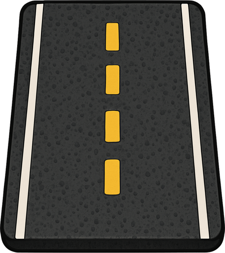 asphalt road.
In-Game asset.  2d.  High contrast.  No shadows