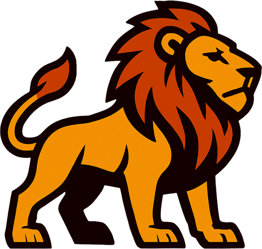 Lion.
In-Game asset.  2d.  High contrast.  No shadows
