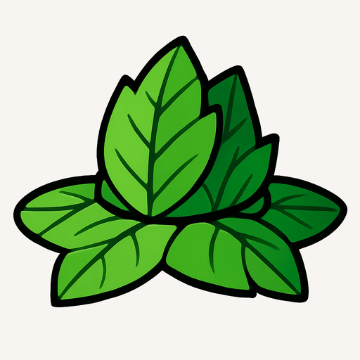 sombrero de hojas de color verde 2d.
In-Game asset.  2d.  High contrast.  No shadows