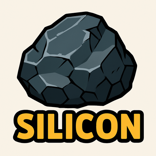 Silicon.
In-Game asset.  2d.  High contrast.  No shadows