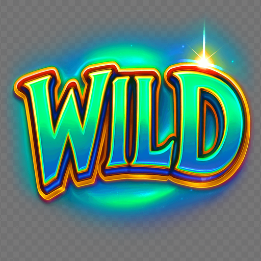 Crea un asset para el símbolo 'W' (Wild/Comodín) de Megaways: un Comodín Lujoso.
La palabra 'WILD' en una fuente llamativa y dinámica. Colores vibrantes (ej. verde esmeralda brillante, azul eléctrico) con un contorno dorado o un efecto de arcoíris. Puede tener un pequeño destello o un aura de energía. Debe comunicar su función de sustitución. Fondo transparente. Símbolo de sorpresa.
In-Game asset.  2d.  High contrast.  No shadows