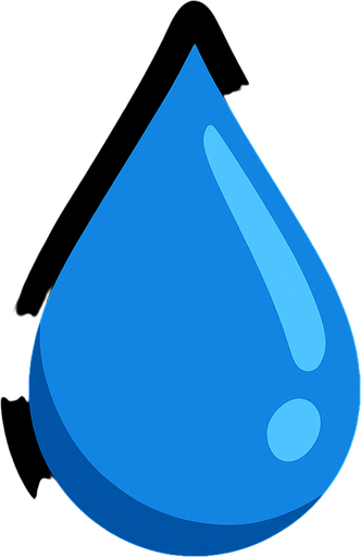 Regn drope.
In-Game asset.  2d.  High contrast.  No shadows