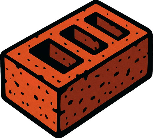 a brick.
In-Game asset.  2d.  High contrast.  No shadows