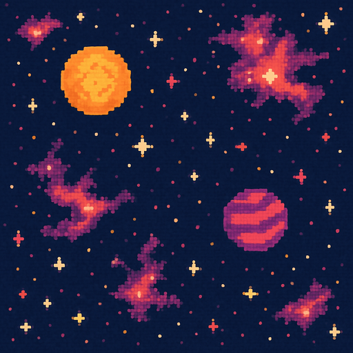 8 bit space background