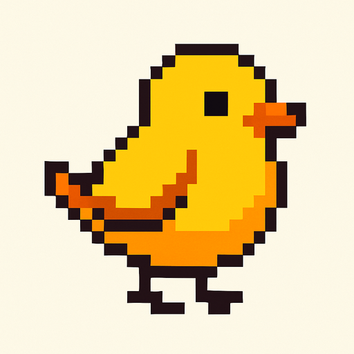 pixel art bird.
In-Game asset.  2d.  High contrast.  No shadows
