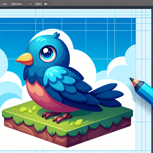 bird.
Single Game Texture. In-Game asset. 2d. Blank background. High contrast. No shadows.