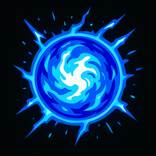 Energy ball.
In-Game asset.  2d.  High contrast.  No shadows