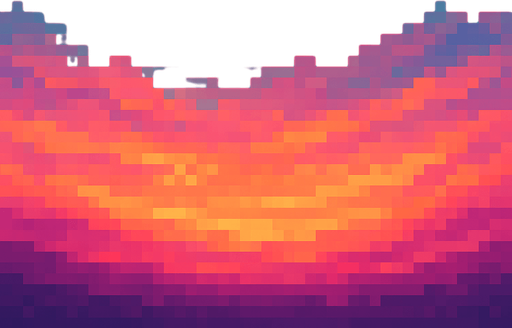 Creame un cielo pixelar hermoso, sin sol ni nubes, ni montañas, nia rboles.
In-Game asset.  2d.  High contrast.  No shadows