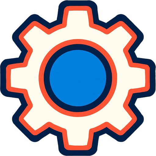 Settings icon.
In-Game asset.  2d.  High contrast.  No shadows