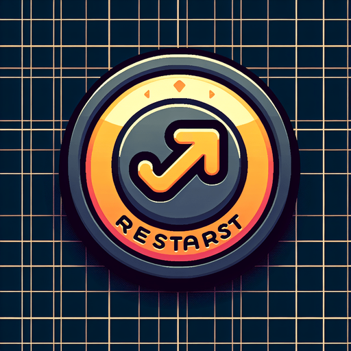 button with the word restart on it.
Single Game Texture. In-Game asset. 2d. Blank background. High contrast. No shadows.