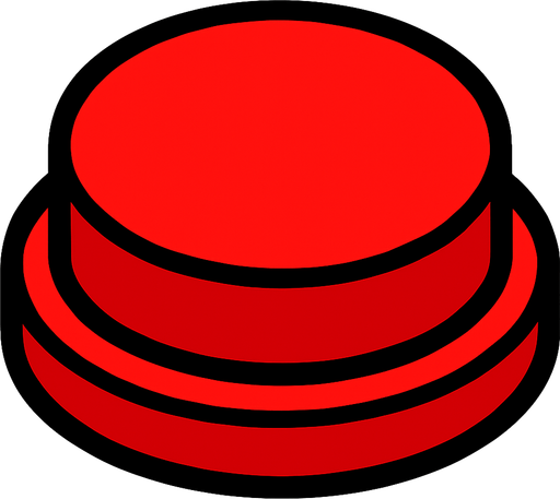 button red 2d.
In-Game asset.  2d.  High contrast.  No shadows