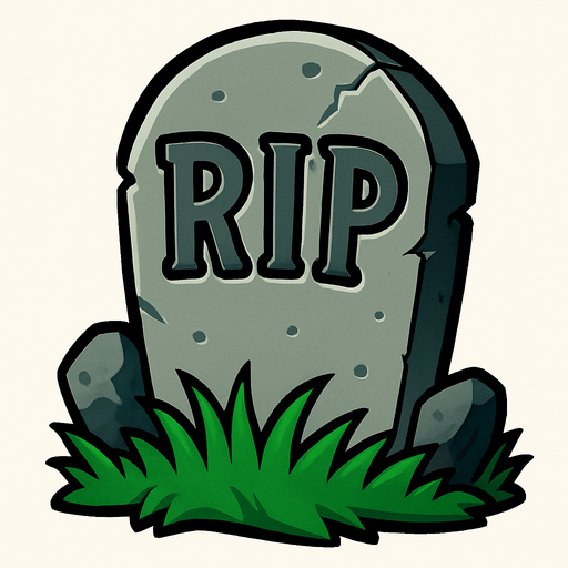 lapida estilo PVZ.
In-Game asset.  2d.  High contrast.  No shadows