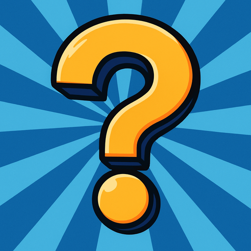 A giant question mark. Anime style..
In-Game asset.  2d.  High contrast.  No shadows