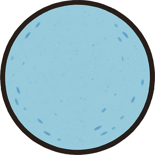 Mavi pastel renkli daire.
In-Game asset.  2d.  High contrast.  No shadows