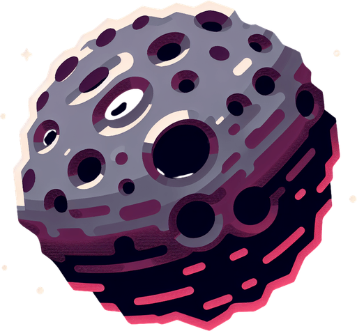 asteroid.
Single Game Texture.  In-Game asset.  2d.  No shadows