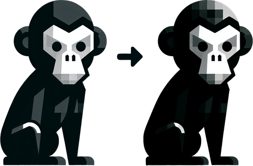 generate a monkey.
Single Game Texture.  In-Game asset.  2d.  Blank background.  High contrast.  No shadows
