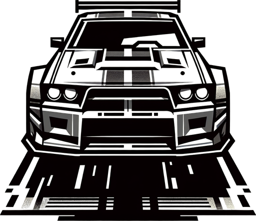 A car that looking upwards..
Single Game Texture. In-Game asset. 2d. Blank background. High contrast. No shadows.
