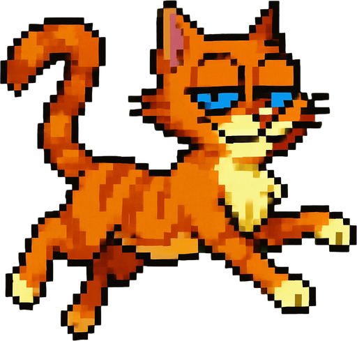 En medio de un salto con el mismo estilo pixel art y fondo verde