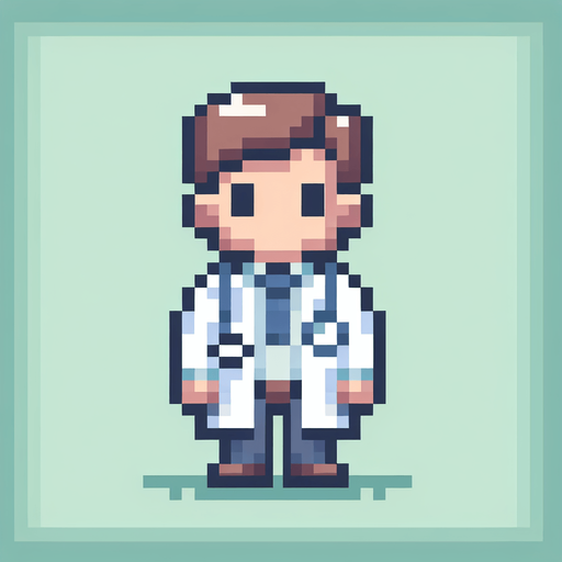a sprite of a doctor.
a 2d sprite of a doctor