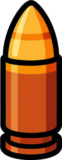 MERMİ.
In-Game asset.  2d.  High contrast.  No shadows