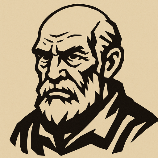 old man.
In-Game asset.  2d.  High contrast.  No shadows