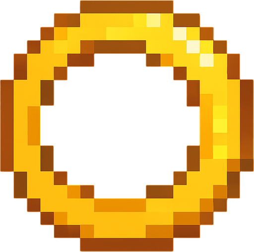 pixel gold ring for 2d game.
In-Game asset.  2d.  High contrast.  No shadows