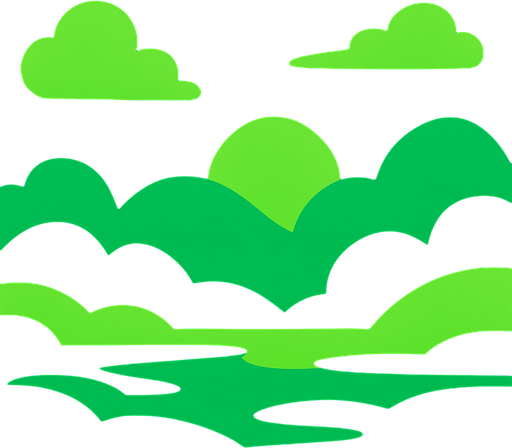 Fondo de ambiente digital con azul y verde.
In-Game asset.  2d.  High contrast.  No shadows