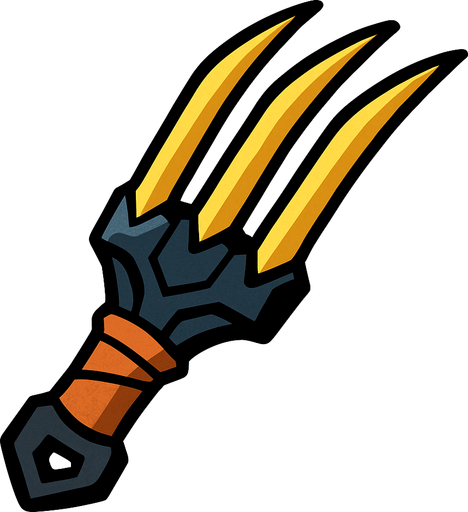 Pençe silah.
In-Game asset.  2d.  High contrast.  No shadows
