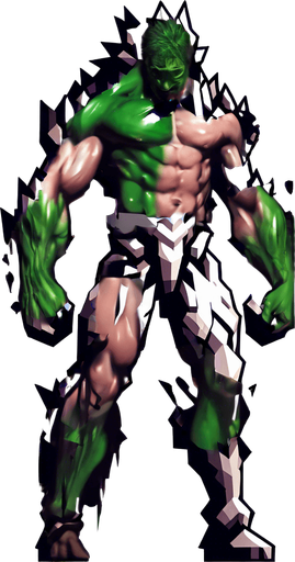 Make his body look destroyed, also make it cover with some green liquid