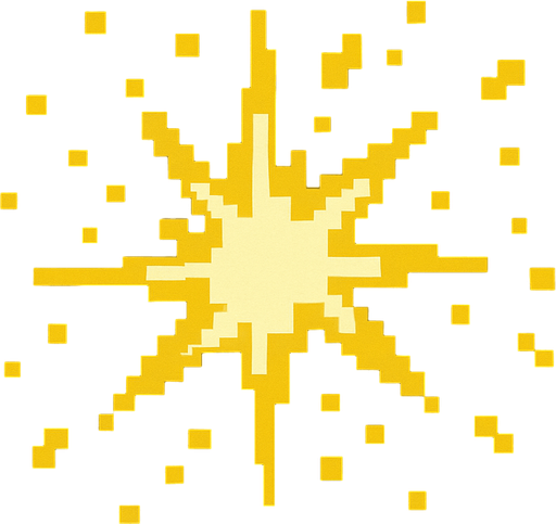 Partículas al golpear pixeleado

In-Game asset.  2d.  High contrast.  No shadows
