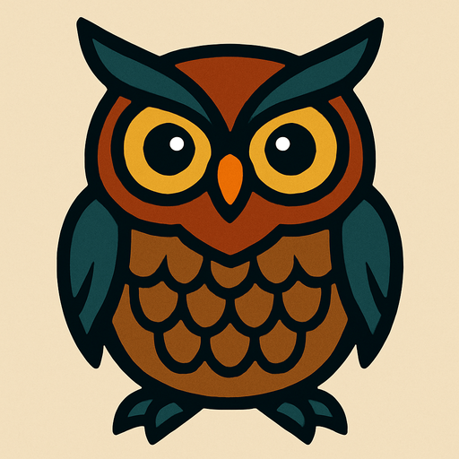 Owl.
In-Game asset.  2d.  High contrast.  No shadows