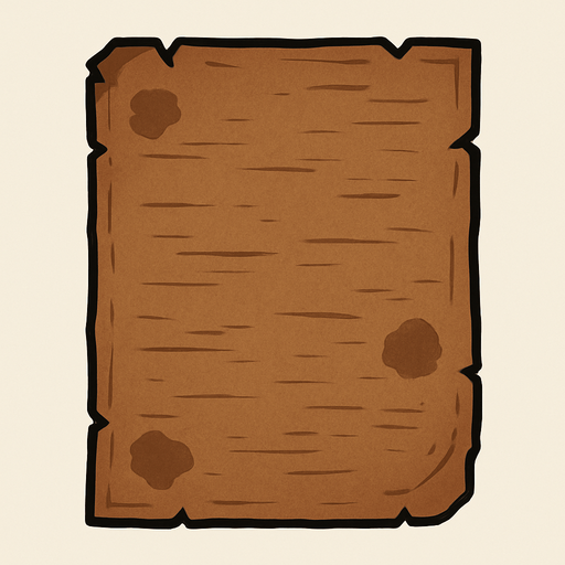 Kahverengi sayfa yaprağı.
In-Game asset.  2d.  High contrast.  No shadows