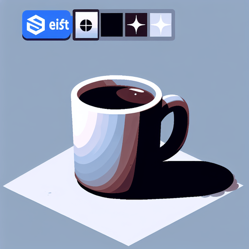 coffee mug.
Single Game Texture.  In-Game asset.  2d.  Blank background.  High contrast.  No shadows