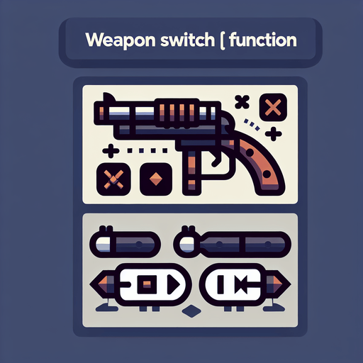 Weapon switch icon.
Single Game Texture. In-Game asset. 2d. Blank background. High contrast. No shadows.
