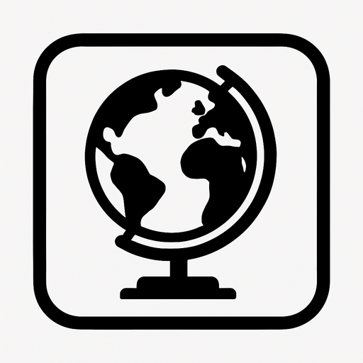 Minimalist geography icon.
In-Game asset.  2d.  High contrast.  No shadows