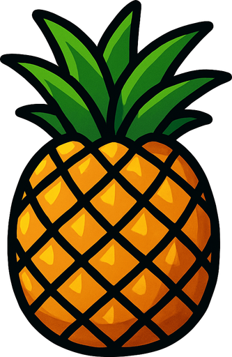 Ananas.
In-Game asset.  2d.  High contrast.  No shadows