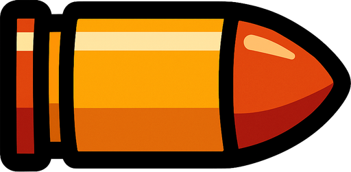 Bullet.
In-Game asset.  2d.  High contrast.  No shadows