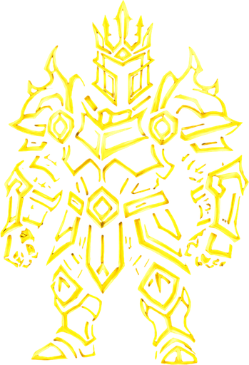 Armor grand master gold neon.
In-Game asset.  2d.  High contrast.  No shadows