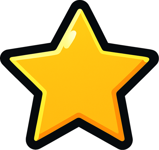Star.
In-Game asset.  2d.  High contrast.  No shadows