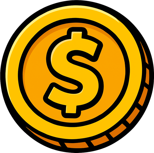 Coin.
In-Game asset.  2d.  High contrast.  No shadows