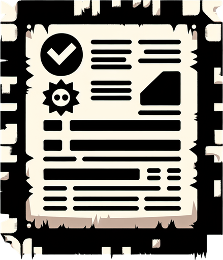 document with out stamp simple rejected bad paper.
Single Game Texture. In-Game asset. 2d. Blank background. High contrast. No shadows.