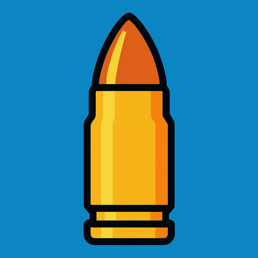 Bullet.
In-Game asset.  2d.  High contrast.  No shadows