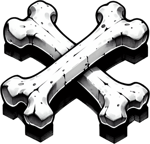 bone.
Single Game Texture. In-Game asset. 2d. Blank background. High contrast. No shadows.