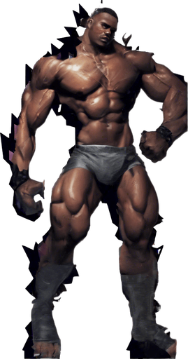 Make his whole body look destroyed.