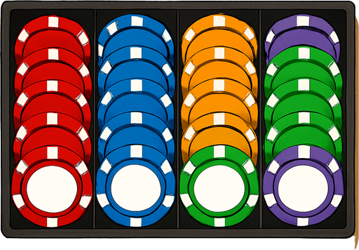 Looking straight down from above so you can see the faces of the chips in the rack. Just the edges.