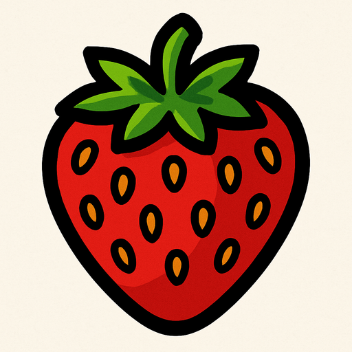 Çilek.
In-Game asset.  2d.  High contrast.  No shadows