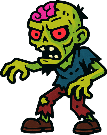 draw me zombie enemie.
In-Game asset.  2d.  High contrast.  No shadows