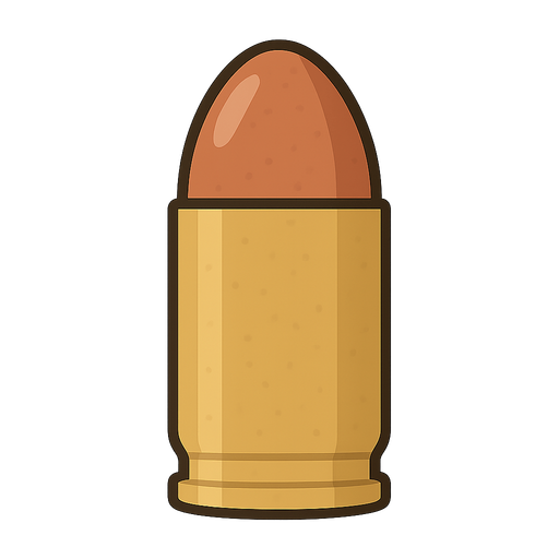 mermi. No background. Transparent background. Blank background. No shadows. 2d. In-Game asset. flat