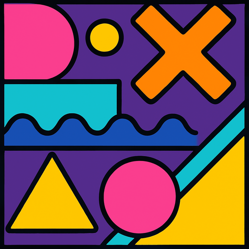 Shapes bg.
In-Game asset.  2d.  High contrast.  No shadows